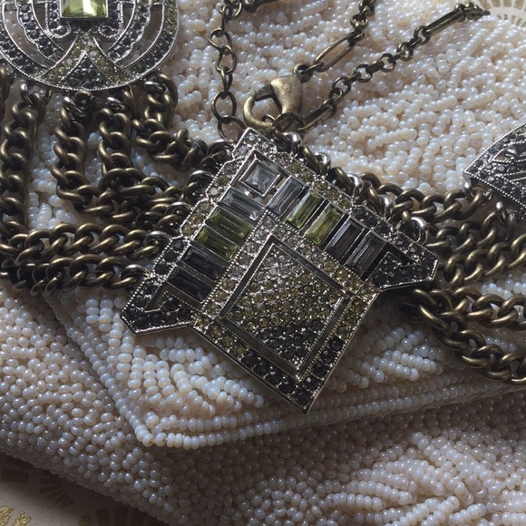 C+I Art Deco Chain Swag Statement Necklace - Picture 4 of 6